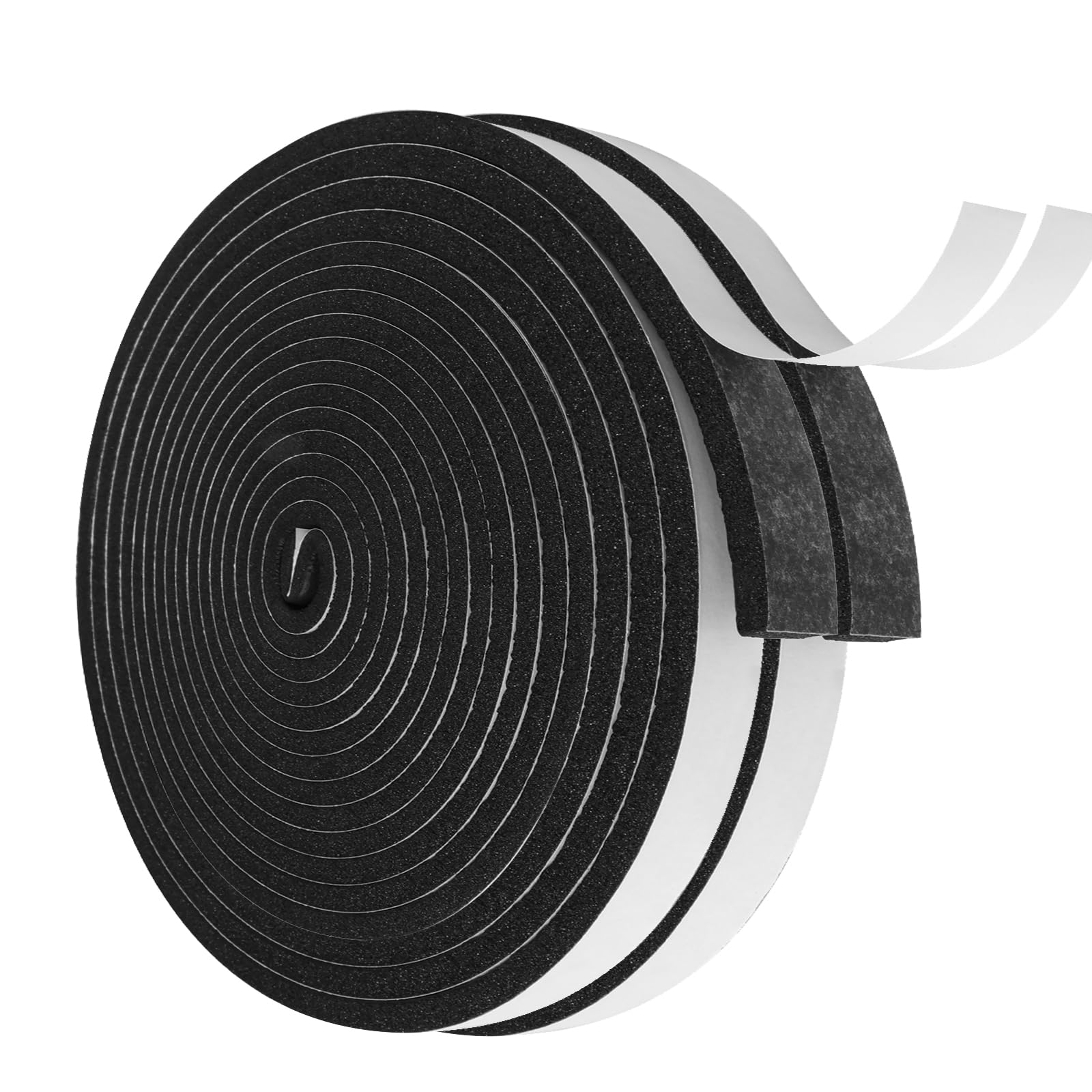 Vefhby Self-Adhesive Sealing Tape, Foam Rubber, Self-Adhesive Foam for Doors, Windows, Sound Insulation, Anti-Collision, Dustproof Sealing Tape (12mmx6mmx10m-2pcs)