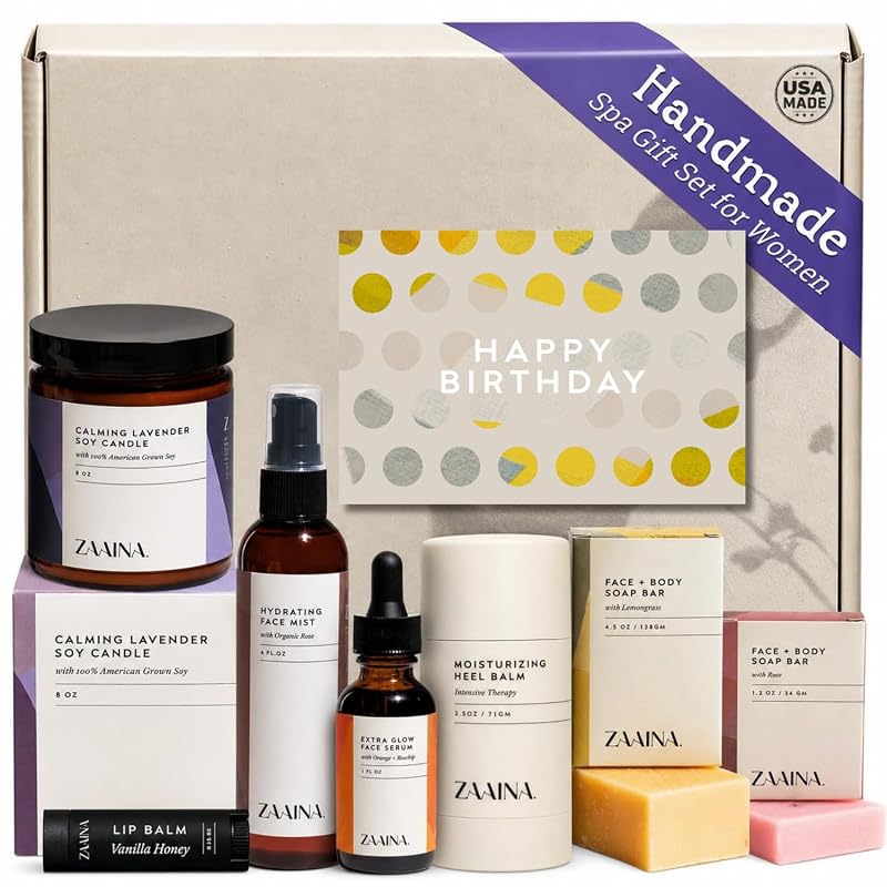 ZAAINA Conjunto para presente com produtos de cuidados da pele e banho, embalagem para presente