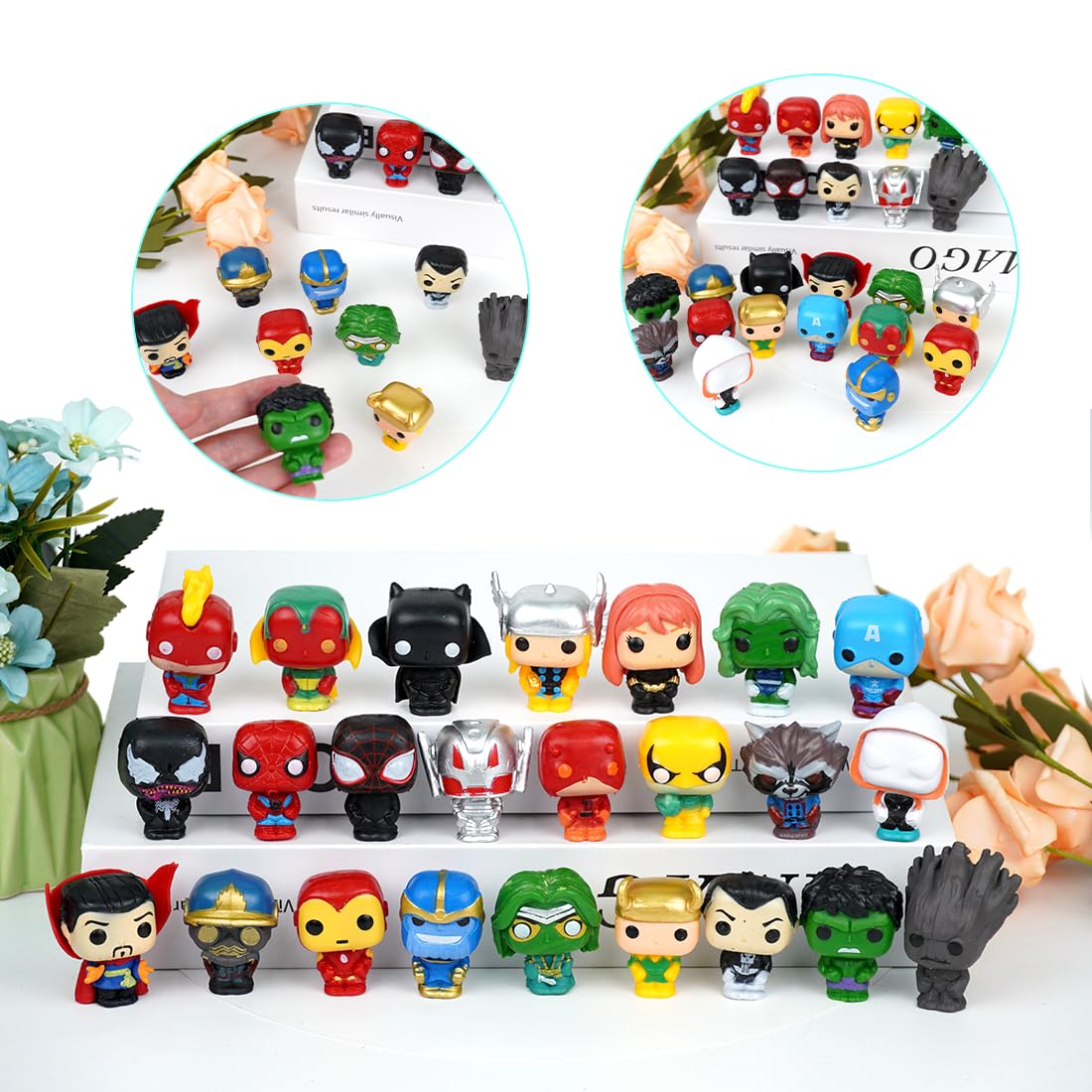 Lot De 24 Mini Figurines Héros Pour Gâteau - Cake Topper Anniversaire Enfant - Décoration Fête