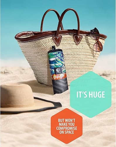 Vista 46 de VENTURE 4TH Toalla de playa de microfibra: secado rápido, compacta, sin arena, absorbente, a prueba de arena y ligera, perfecta para camping, playa