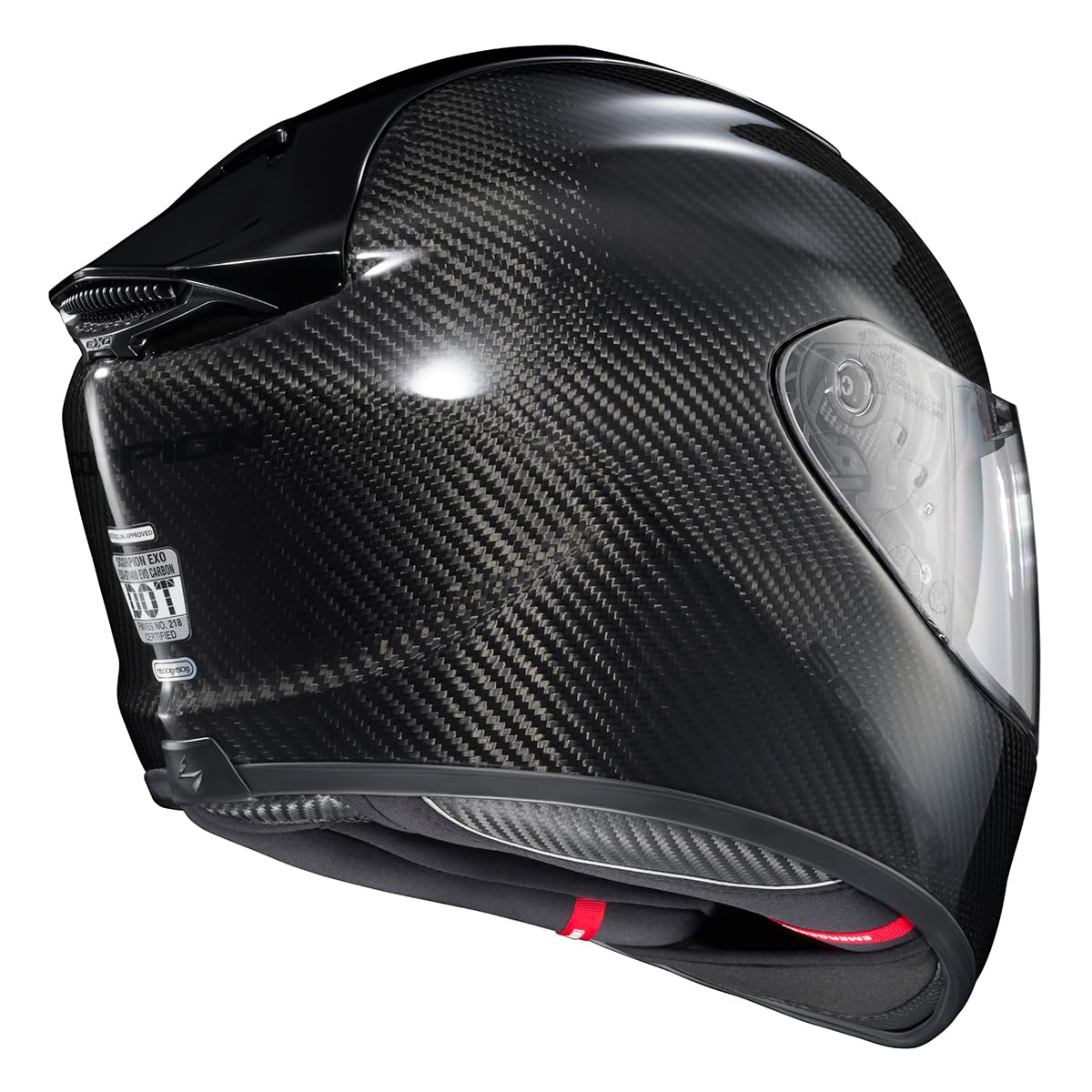ScorpionEXO ST1400 EVO Carbon Fiber Full Face Sport Touring Street Motorcycle Helmet - Bluetooth Ready Speaker Pockets DOT ECE Solid (Matte Black