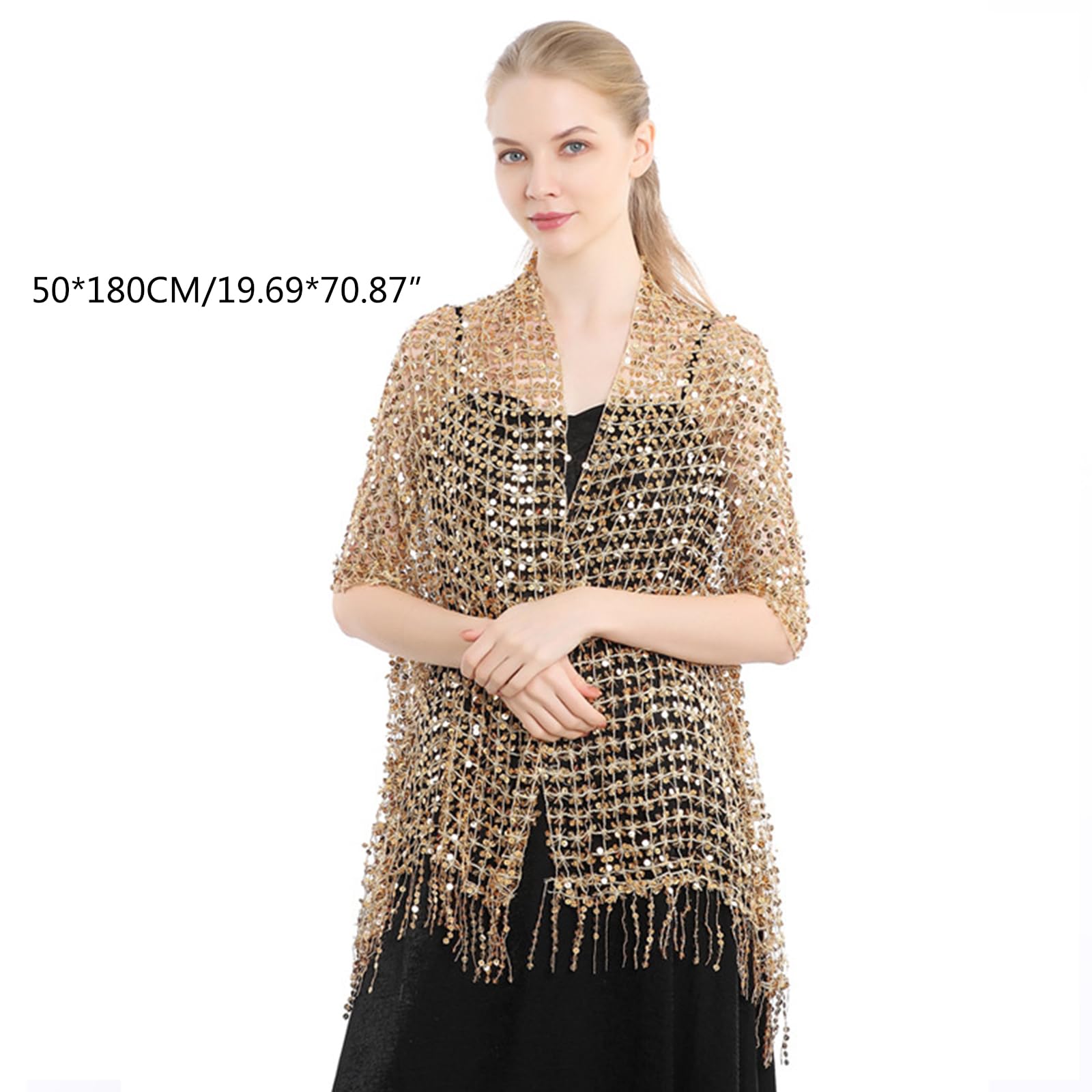 HEYXI Delicate Tassels Trim Shawl for Ladies r Lightweight Shawls