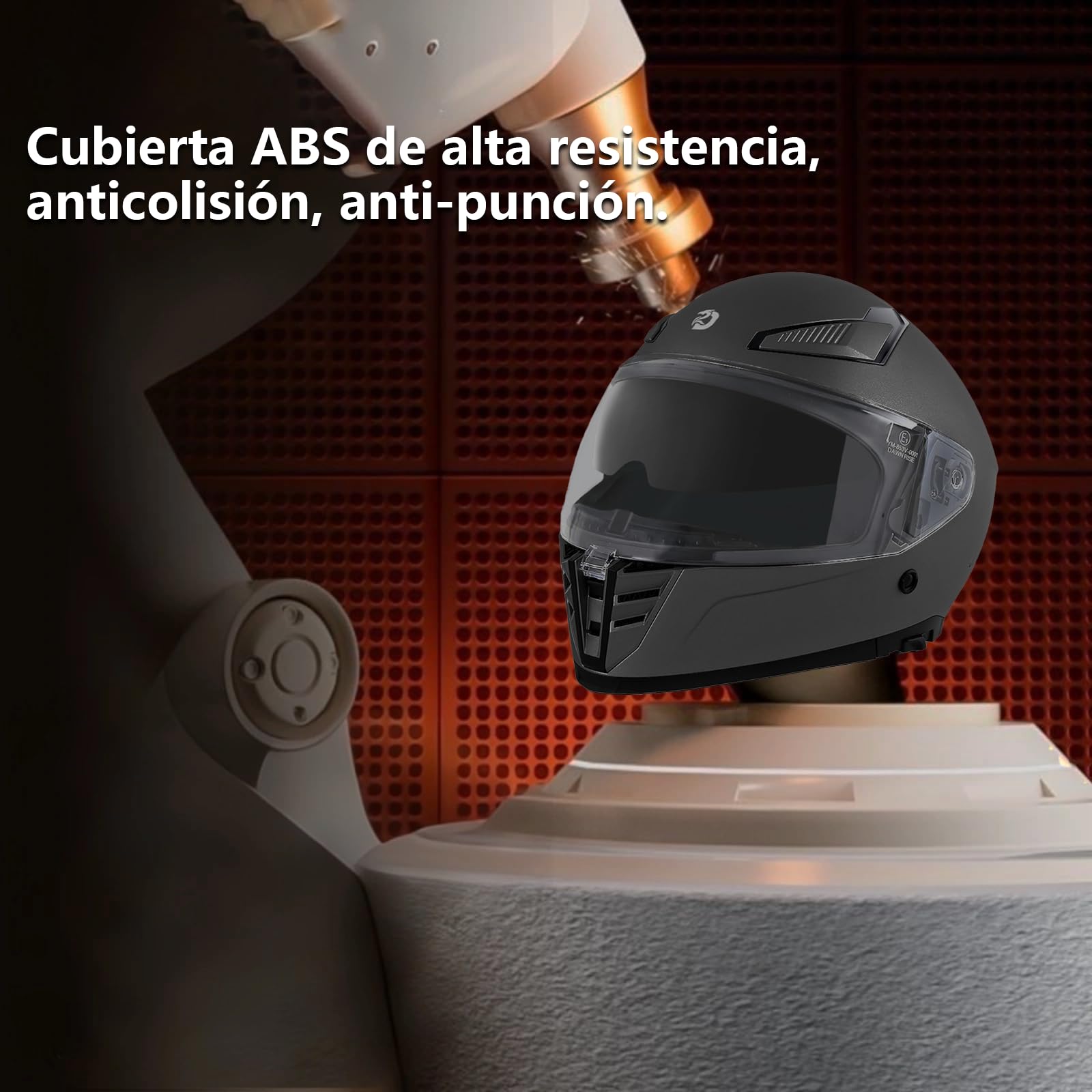 DAWNRISE Casco Integral Moto ECE 22.06 Doble Visera Unisex | Casco integral moto unisex con ABS resistente, EPS antiimpacto, doble visera y 4 ventilaciones para mayor comodidad.