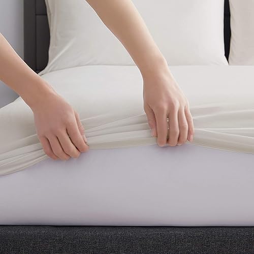 Miniatura 3 de Sweet Home Collection Juego de sábanas de microfibra de punto de jersey, suave y transpirable, elástico, con bolsillo profundo, tamaño individual,