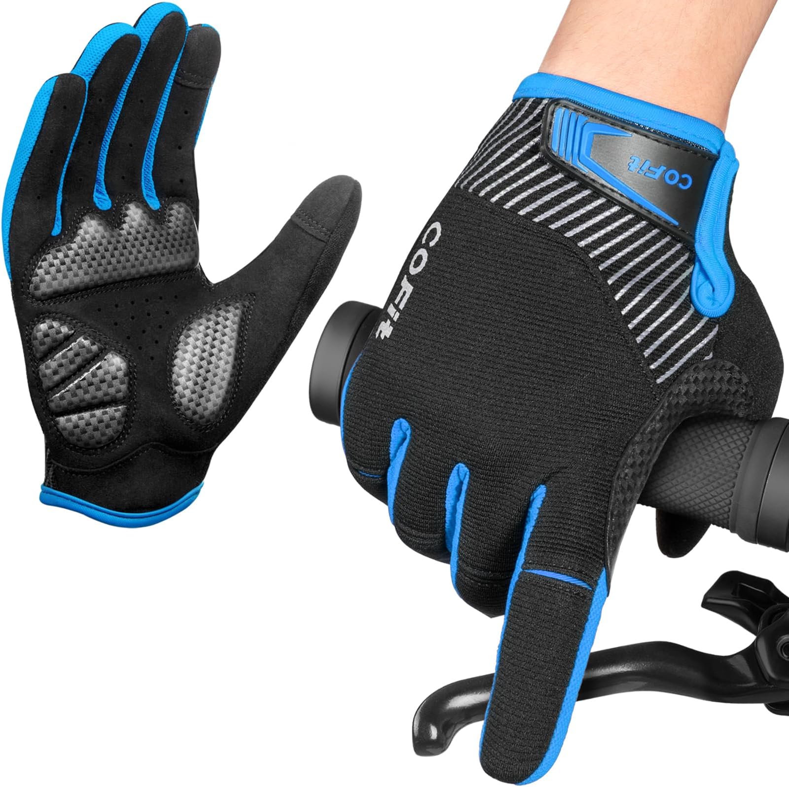 COFITAnti-Slip Cycling Gloves, Touchscreen Breathable Gloves Men Women Mountain Bike Gloves for BMX ATV MTB Riding, Road Racing, Bicycle, Climbing, Boating etc