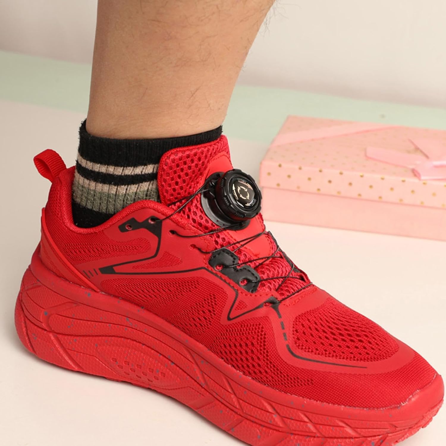 Milisten Drehbare Schuhschnallen - Automatische Schnürsenkel-Clips Schwarz