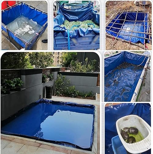Pvc Canvas For Ponds,Pool Above Ground Canvas Fish Pond,Fish Pool For Breeding Koi,Large Aquaculture Pool, Fish Pool For Breeding Koi,For Garden Lrrigation,Water Storage (2 * 1 * 1) #TOP2