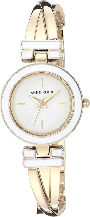 Anne Klein Women's Bangle Watch and Premium Crystal Accented Bracelet Set