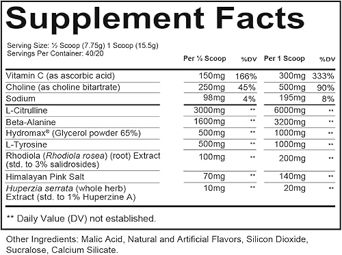 Miniatura 9 de REDCON1 Polvo para antes del entrenamiento sin estimulantes y sin cafeína para mujeres y hombres - Total War Pump - con L-citrulina, beta alanina y