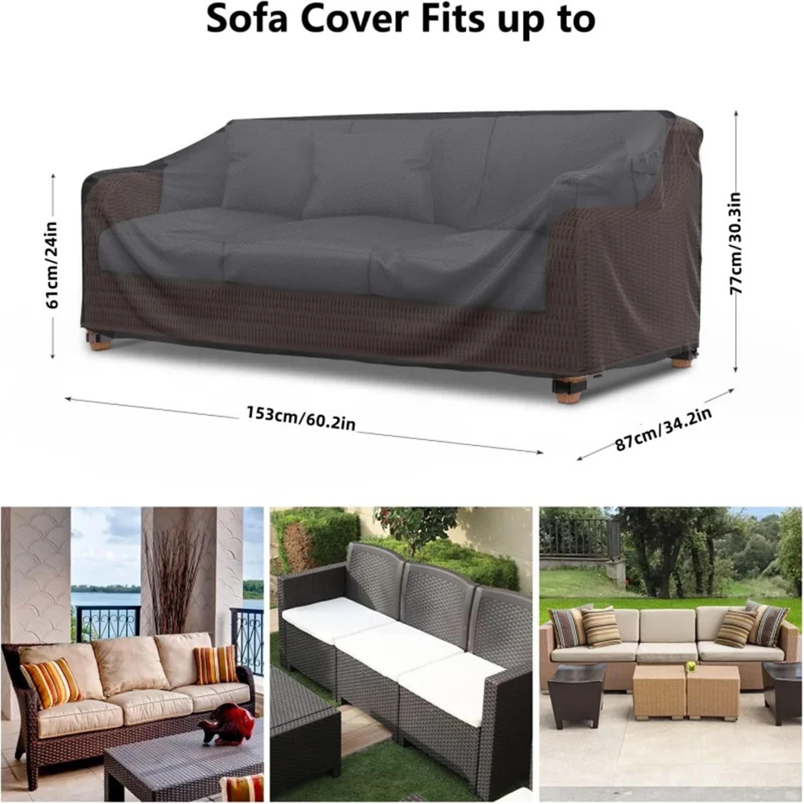 1 Stück 210D Terrassensofa-Abdeckung, Haushaltsabdeckung, Gartenmöbelabdeckung, strapazierfähiges Polyestermaterial, Gartenmöbelschutz(215x89cm)