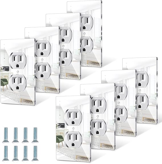 Mirror Light Switch Plates Outlet Covers Acrylic Duplex Wall Plate