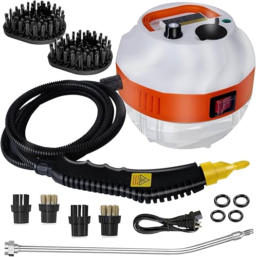 HCCTWOOW - Limpiador de vapor de alta presión de 2500 W para limpieza, limpiador de vapor portátil de 33.8 fl oz para uso doméstico, vaporizador