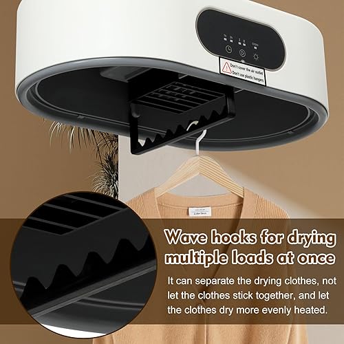 Miniatura 5 de Secadora de ropa portátil para apartamentos, hogar, viajes, dormitorios, caravanas. Mini secadora premium para abrigos, ropa interior, ropa de bebé.