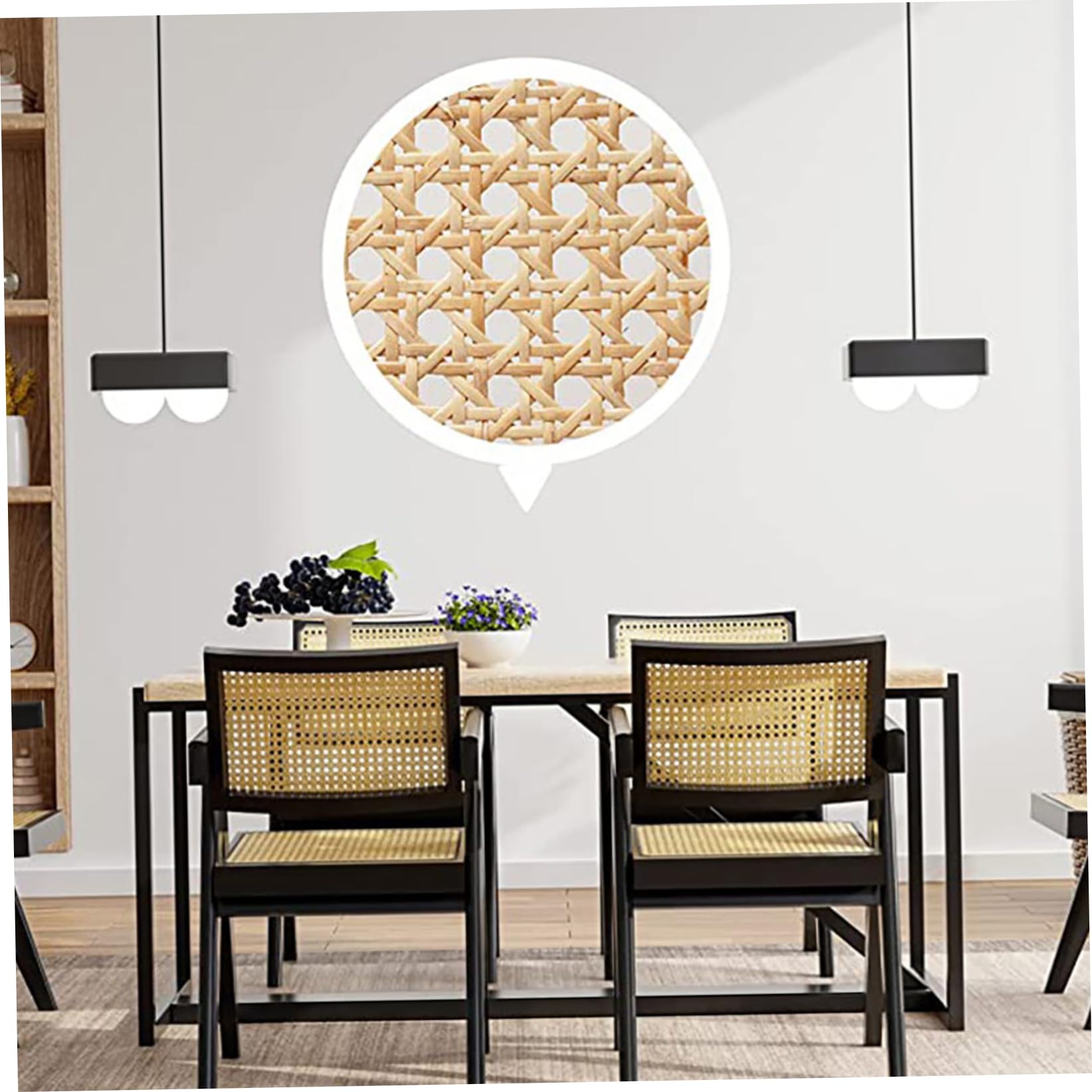 Rotolo di Rattan Canna di Plastica Rotolo di Fettuccia In Rattan Rete Intrecciata Rete Impermeabile Sedia In Vimini Viennese Per Progetti Fai da Te 0,5x1 M