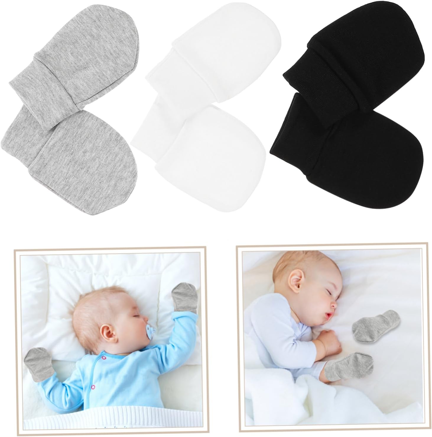 GALPADA 36pairs Cotton Boy Girl Mittens for Breathable and Comfortable No Scratch Mittens for Newborns Elastic Wrist Design Hand Protectors