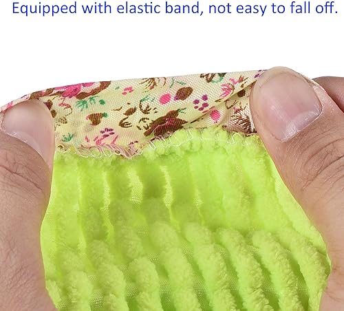 Miniatura 5 de 2 pares de fundas lavables de limpieza para zapatos, polvo de limpieza de suelos, pantuflas de microfibra de chenilla, para mopa de plumero,