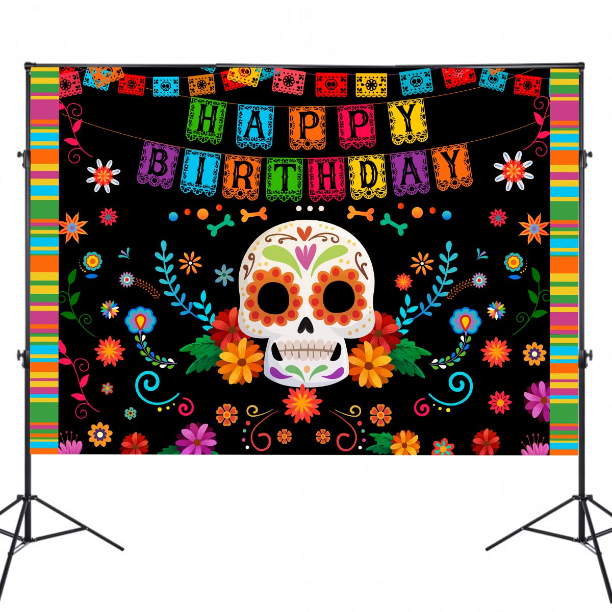 Day Of The Dead Hintergrund – Dia De Los Muertos, 208x150 Cm, Vinyl, Für Mexikanische Halloween-Party