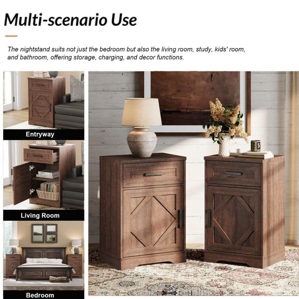 Amazon.com: WAMPAT 32 inch Tall Dresser and Nightstand 3-Piece Set, 47.2  inch Wide Wood Dresser with 6 Drawers and 32" H Tall Nightstand Set of 2  with Drawer and Cabinet,Dark Brown :