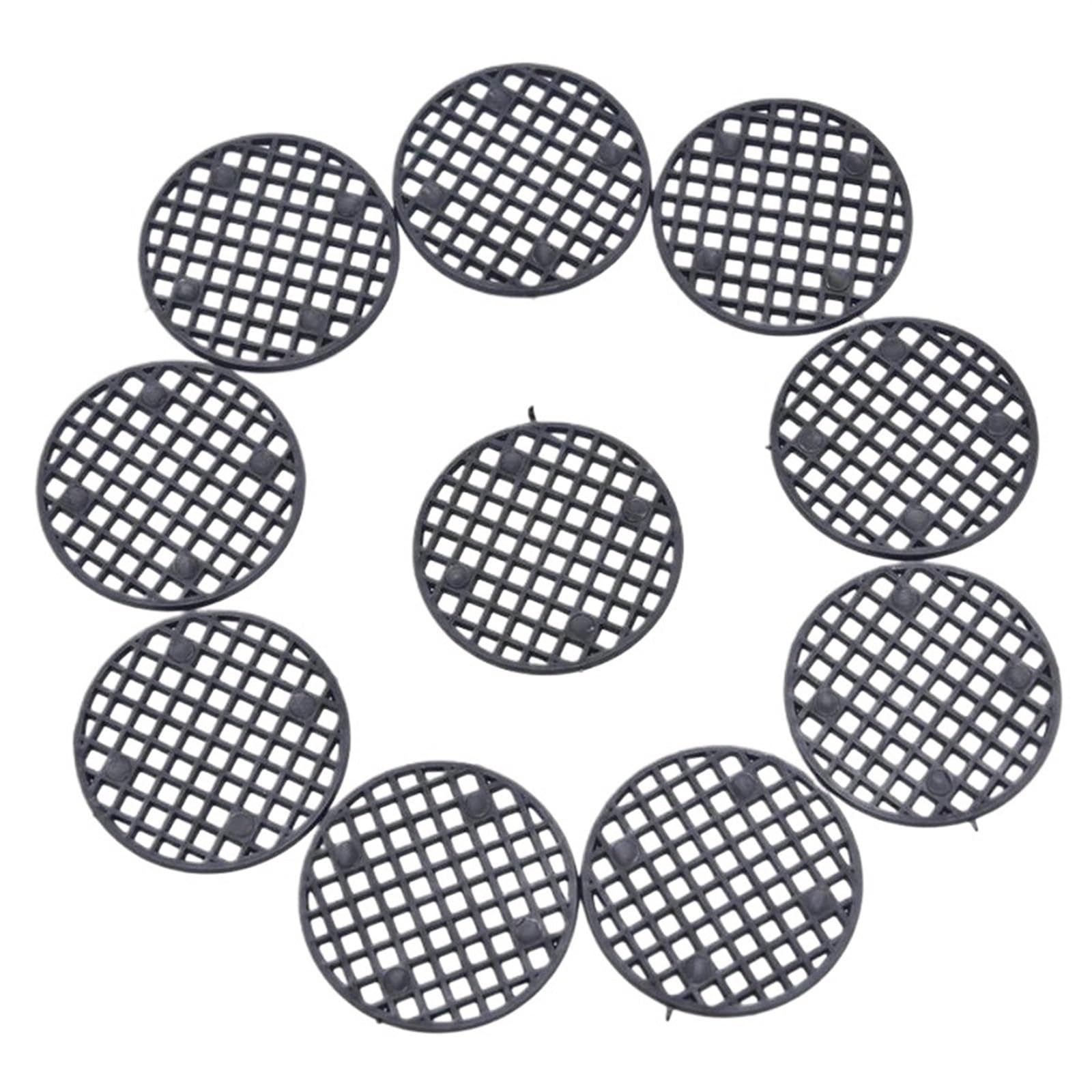 XIUsheUA Pot Bottom Grid Mat 10pcs Round Flowerpot Mesh Pad Breathable Leakproof Bottom Grid Mat With Drainage Hole Protection Bonsai Home for Gardening(4.5cm)