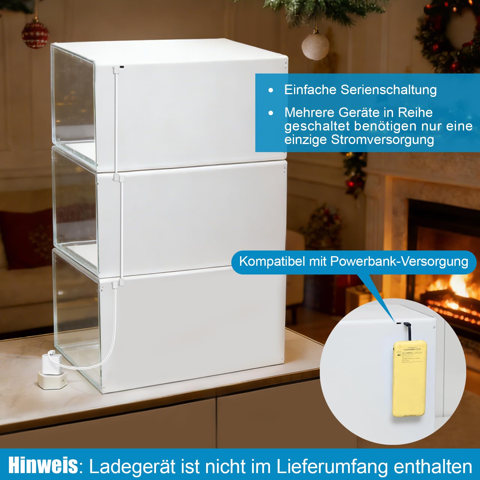 Transparente Stapelbare Aufbewahrungsschubladen mit Magnetischer Tür | 4 Pack Handtaschen Organizer mit LED, Handtaschen-Organizer für Schrank, Spielzeug-Organisation und Ausstellung L