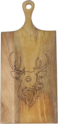 Zenith's DECOR Tabla de servir de madera de acacia maciza hecha de madera de alta calidad, tabla de cortar, tabla de cortar tabla de cocina hecha de