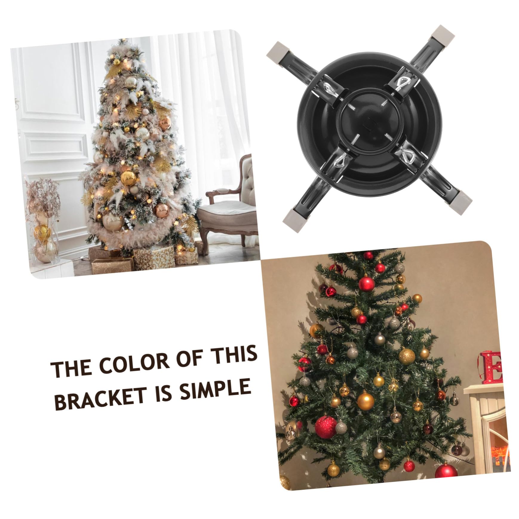 Support pour Sapin de Noël Socle Rond Robuste Support Amovible pour Sapin de Noël Étagère Intérieure
