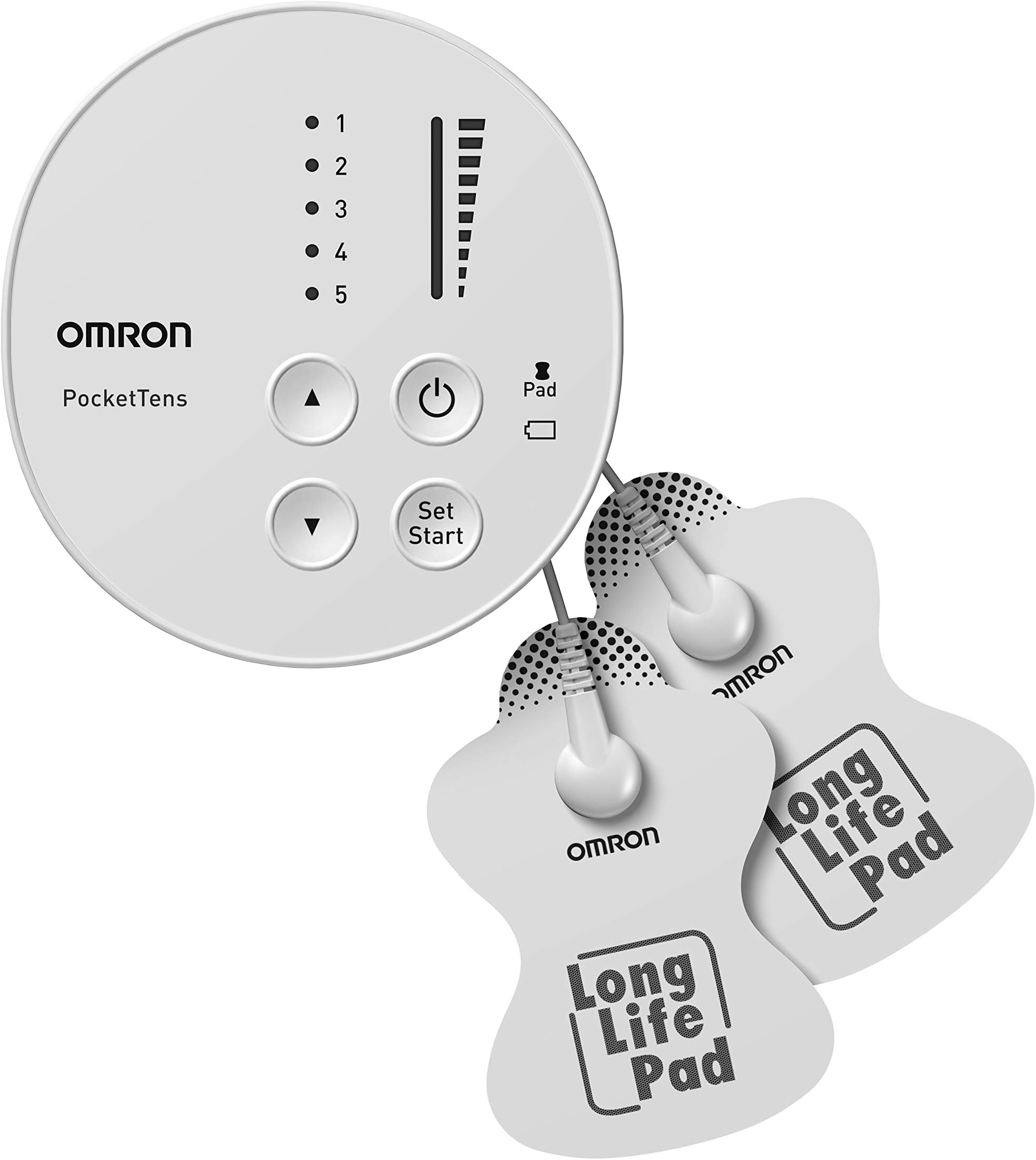 OMRON Healthcare PocketTens est un appareil TENS Puissant et Portable qui tient Dans la Paume de la Main HV-F013-E Blanc