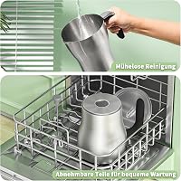 Maestri House DualFro 600 Elektromos Tejhabosító 12-az-1-ben, 600ml Rozsdamentes Acél Tejgőzölő Változtatható Hőmérséklettel 7