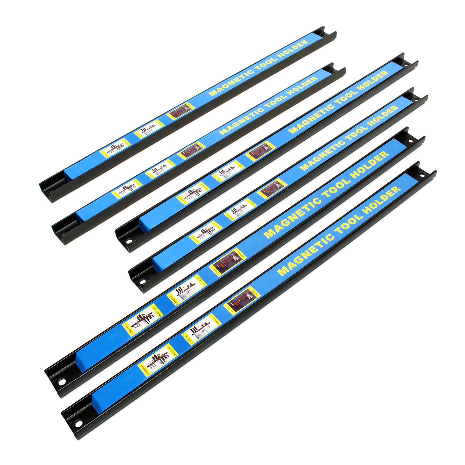 Magnetic Tool Holder Set with 6x46cm Magnetic Strips as Wall Rack in Garages, DIY Workshops etc. — image 1