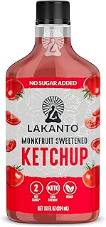 Lakanto Sugar Free Ketchup - Sweetened With Monk Fruit Sweetener, Perfect For Burgers, French Fries, Keto, Paleo, & Vegan Friendly, Gluten Free, Low Carb Condiment (13 Fl Oz)