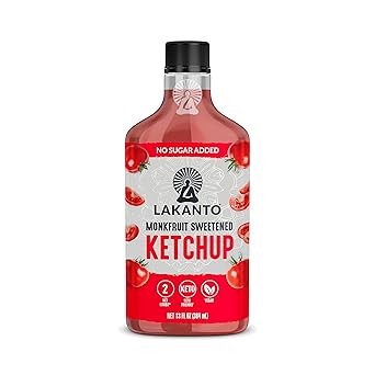 Lakanto Sugar Free Ketchup - Sweetened With Monk Fruit Sweetener, Perfect For Burgers, French Fries, Keto, Paleo, Vegan Friendly, Gluten Free, Low Carb Condiment 13 Fl Oz