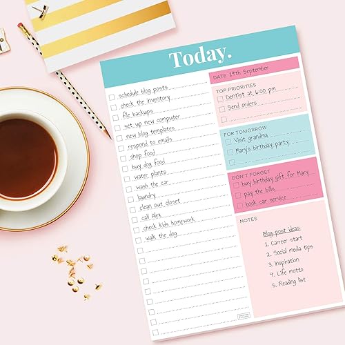 Miniatura 6 de Sweetzer & Orange Daily Planner 2026, Undated Planner To Do List Notepad. 7x10” Day Schedule Logbook. Checklist Productivity Organizer, Work