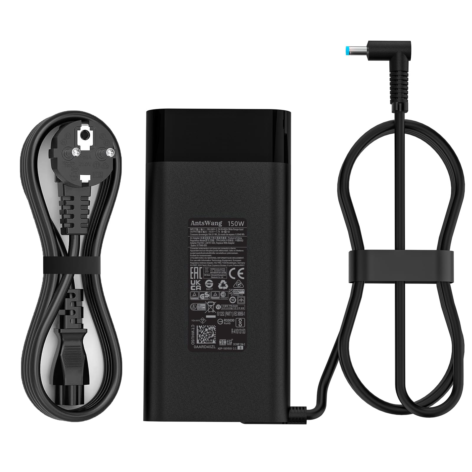 150 W 19,5 V 7,7 A Caricabatterie portatile per HP ZBook Studio 15 16 17 15u 15v G3 G4 G5 G6 G7 G8 Alimentazione Fury 15 17 x360 G5 OMEN Pavilion Gaming 15 17 EliteBook 1050 G1 Adattatore di