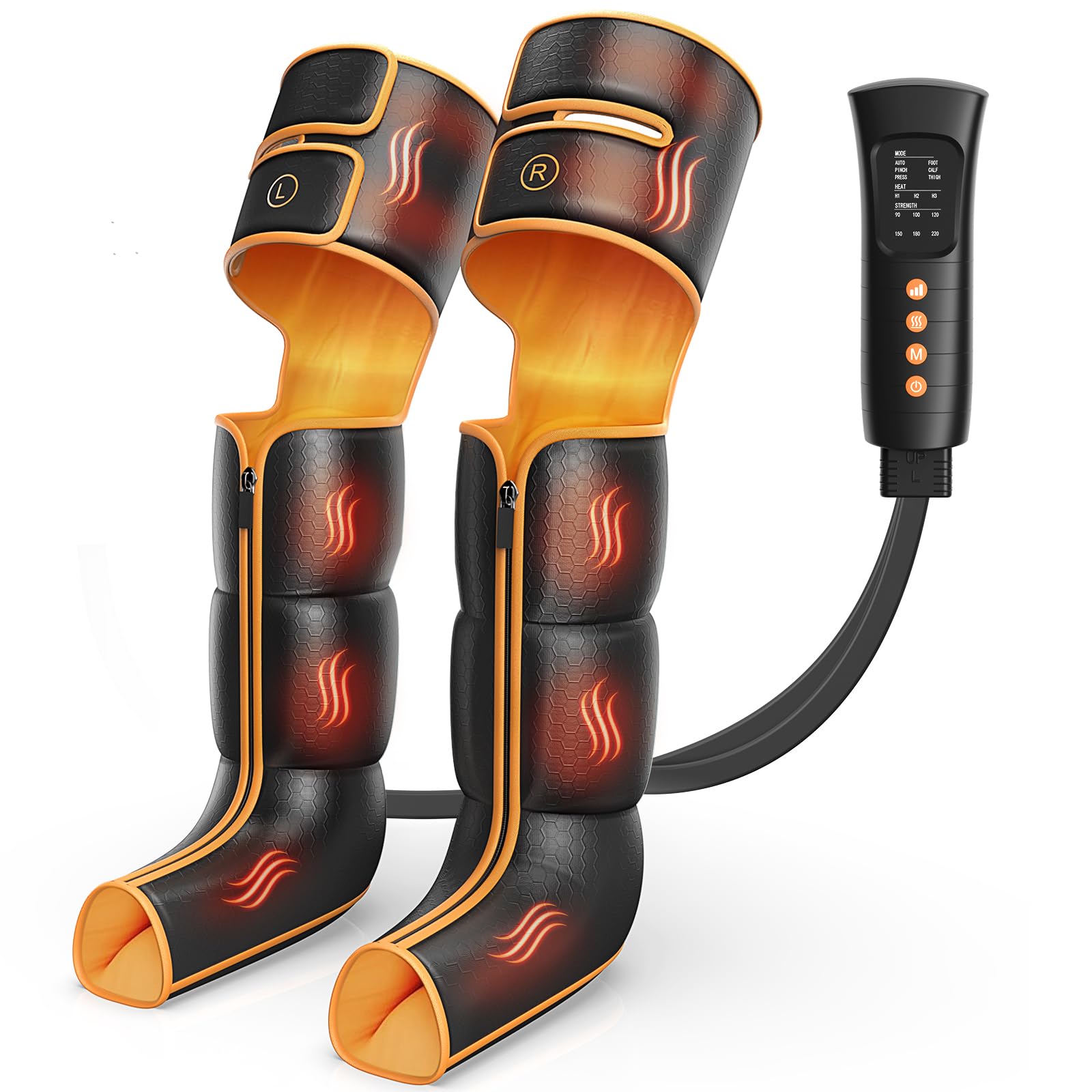 Leg Massager with Heat and Compression Foot and Full Leg Massager for Circulation and Pain Relief Sequential Compression