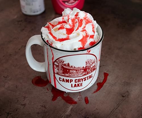 Miniatura 3 de Silver Buffalo Friday the 13th Camp Crystal Lake - Taza de cerámica para cámper | Tazas grandes sin BPA para bebidas, artículos esenciales para el