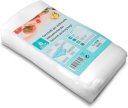 Vacuum Bags for Food - Super Resistant - Suitable for All Vacuum Machines - Transparent - Cooking and Freezing (15 x 30)