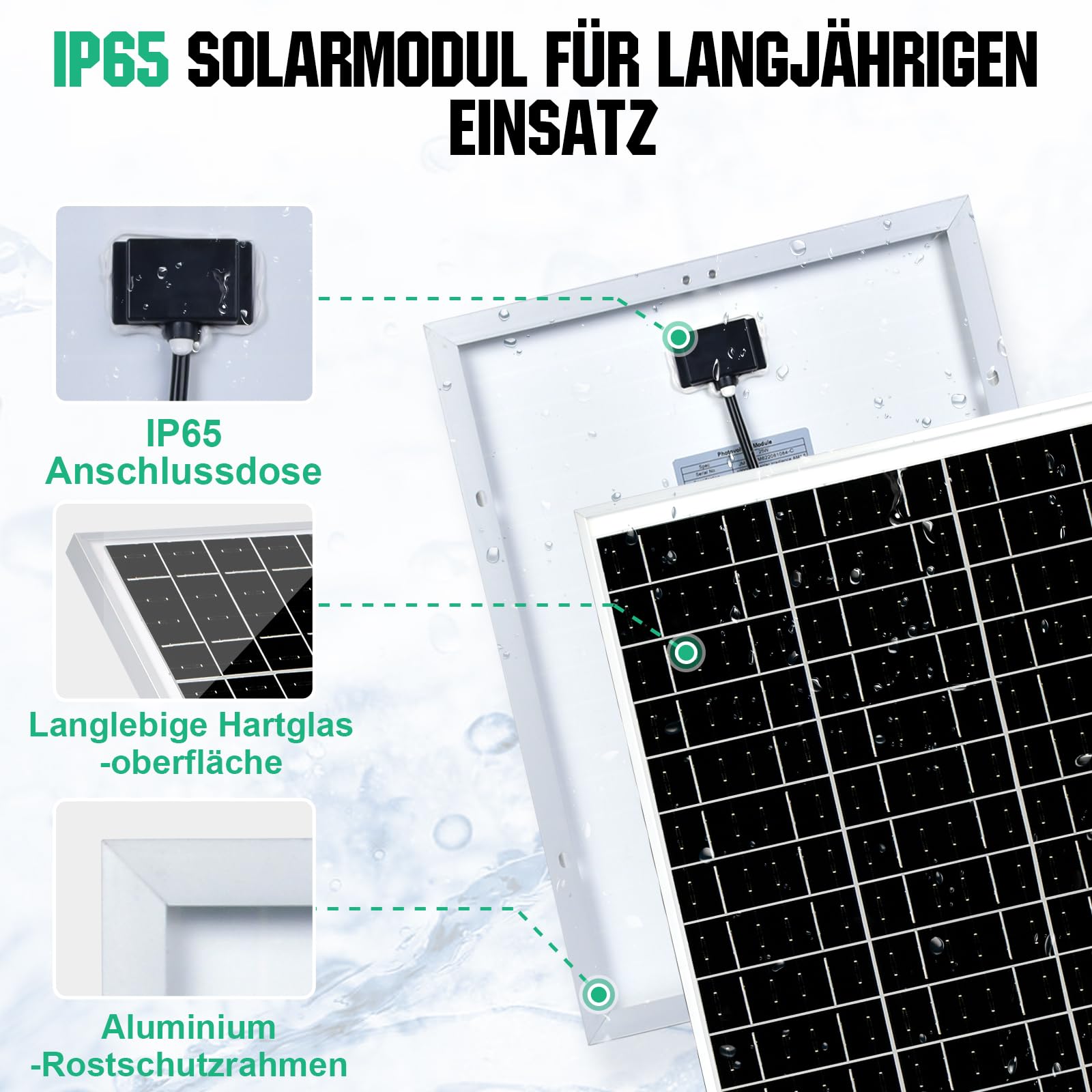 ECO-WORTHY 25W 12V Monokristallines Solarmodul Solarpanel Kit: 25W Solarpanel + Verstellbare Halterung + SAE-Anschlusskabel +10A Laderegler für Auto RV Marine Boot