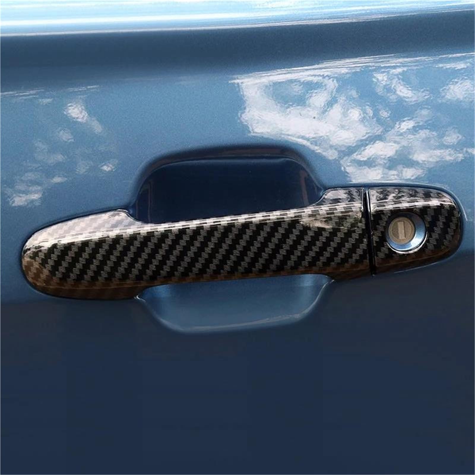 YSDSLS Exterior Door Handle Overlays Cover Trim Exterior Car Accessories for Subaru for Forester 2019-2024(Carbon Fiber)