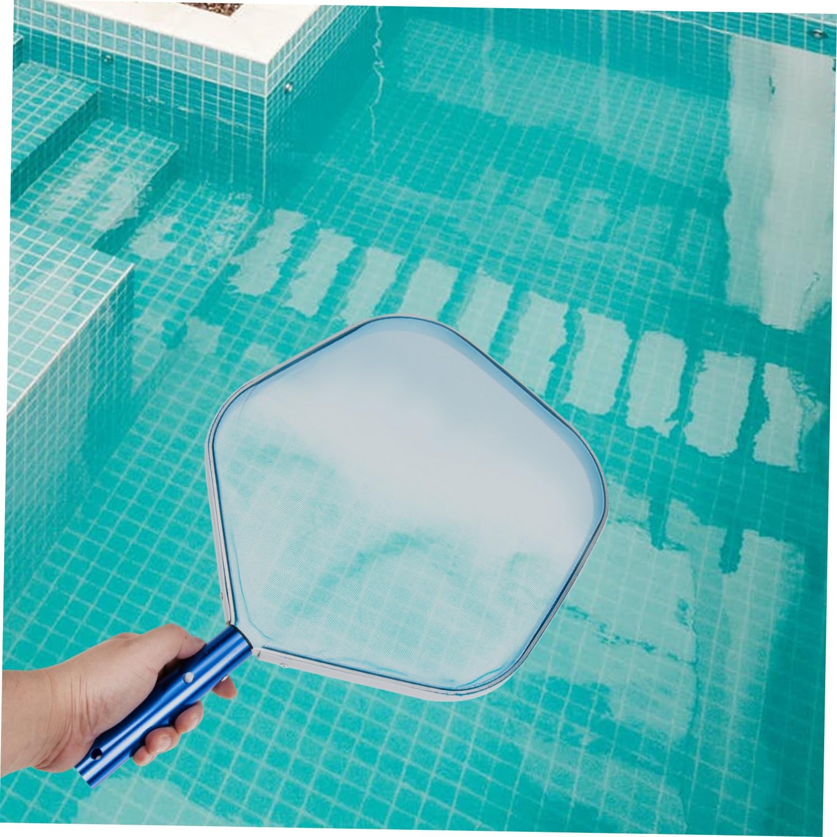 Feinmaschiger Pool Laubkescher mit Aluminiumrahmen für Schwimmbadreinigung