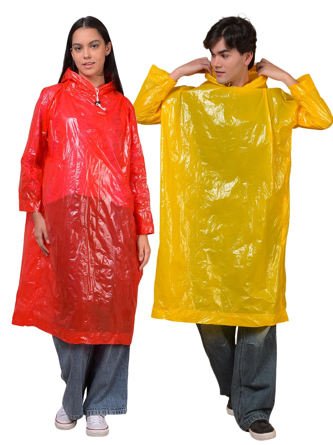 dollar Unisex Lightweight Waterproof Foldable Rain Poncho with Adjustable Hood-picture-36
