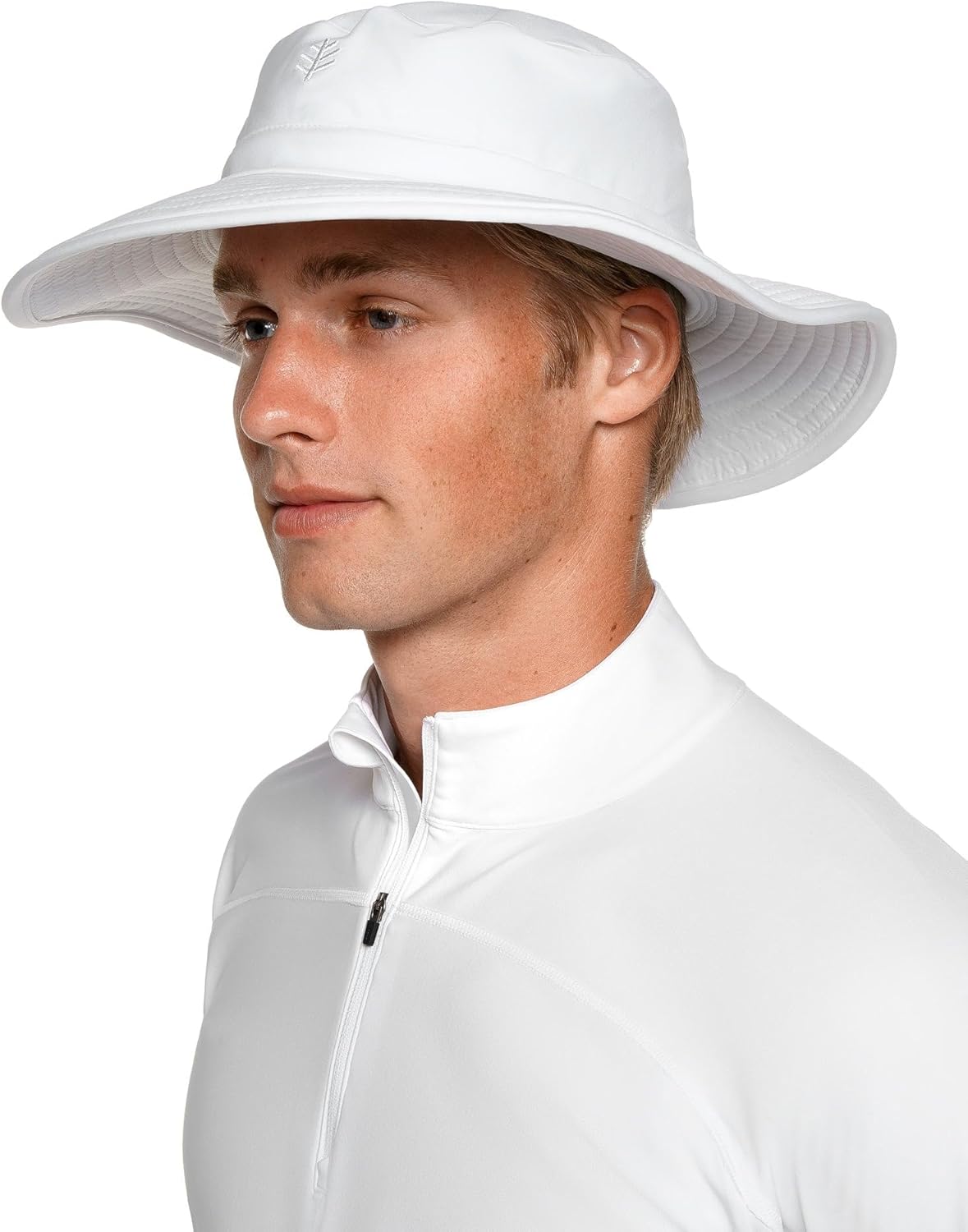 Unisex Chlorine Resistant Hat - UPF 50+ Sun Protection - Brighton in White