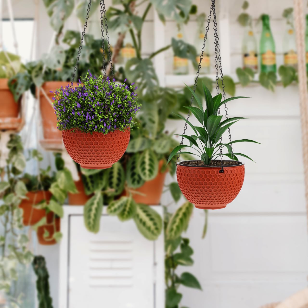 BESPORTBLE Pots de fleurs à suspendre pour décoration de balcon