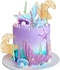 Under the Sea Cake Decoration Seashell Cake Topper Mermaid Party Supplies for Baby Shower Birthday Bridal Shower Wedding Party