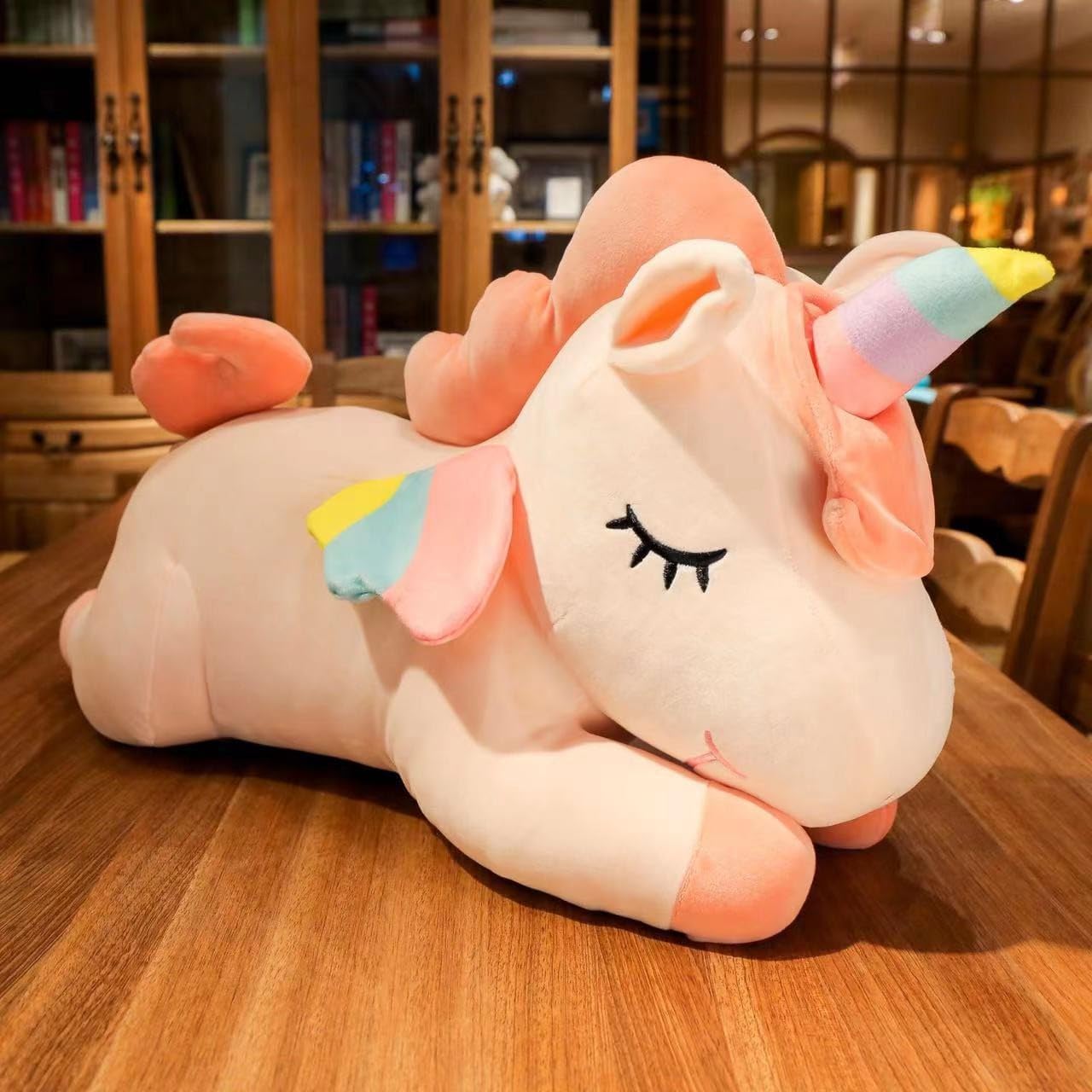 HPOSAN Unicorn Toys Plush,Big Rainbow Pink Unicorn Stuffed Animals,Lovely Unicorn
