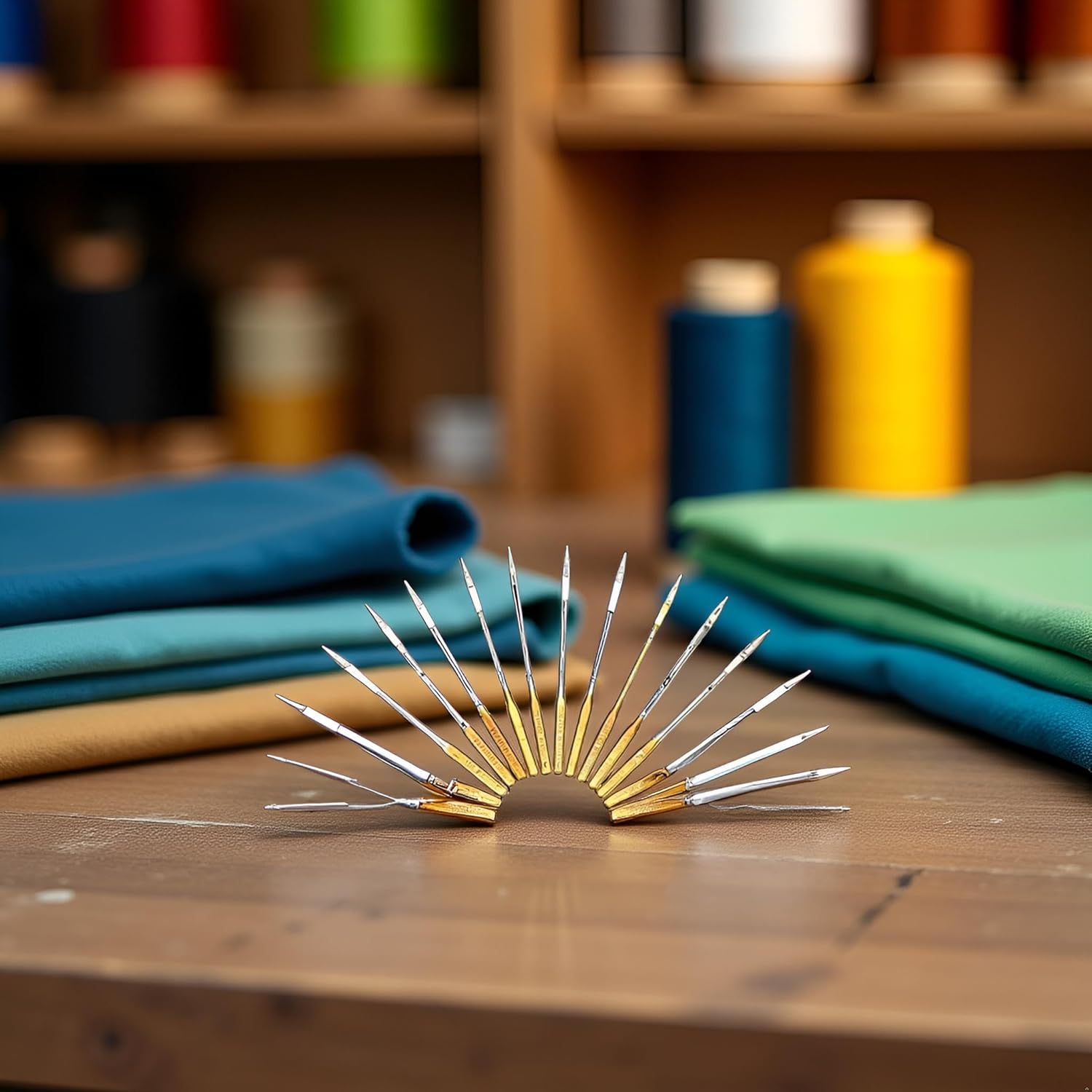 10 Pcs Golden Sewing Machine Needles,Big Eye Sewing Machine Home Sewing Machine Needles Sewing Macine Size 14/16/18 (Size 16) Sewing Notions and Supplies, Universal Fit, Home Use - Image 8