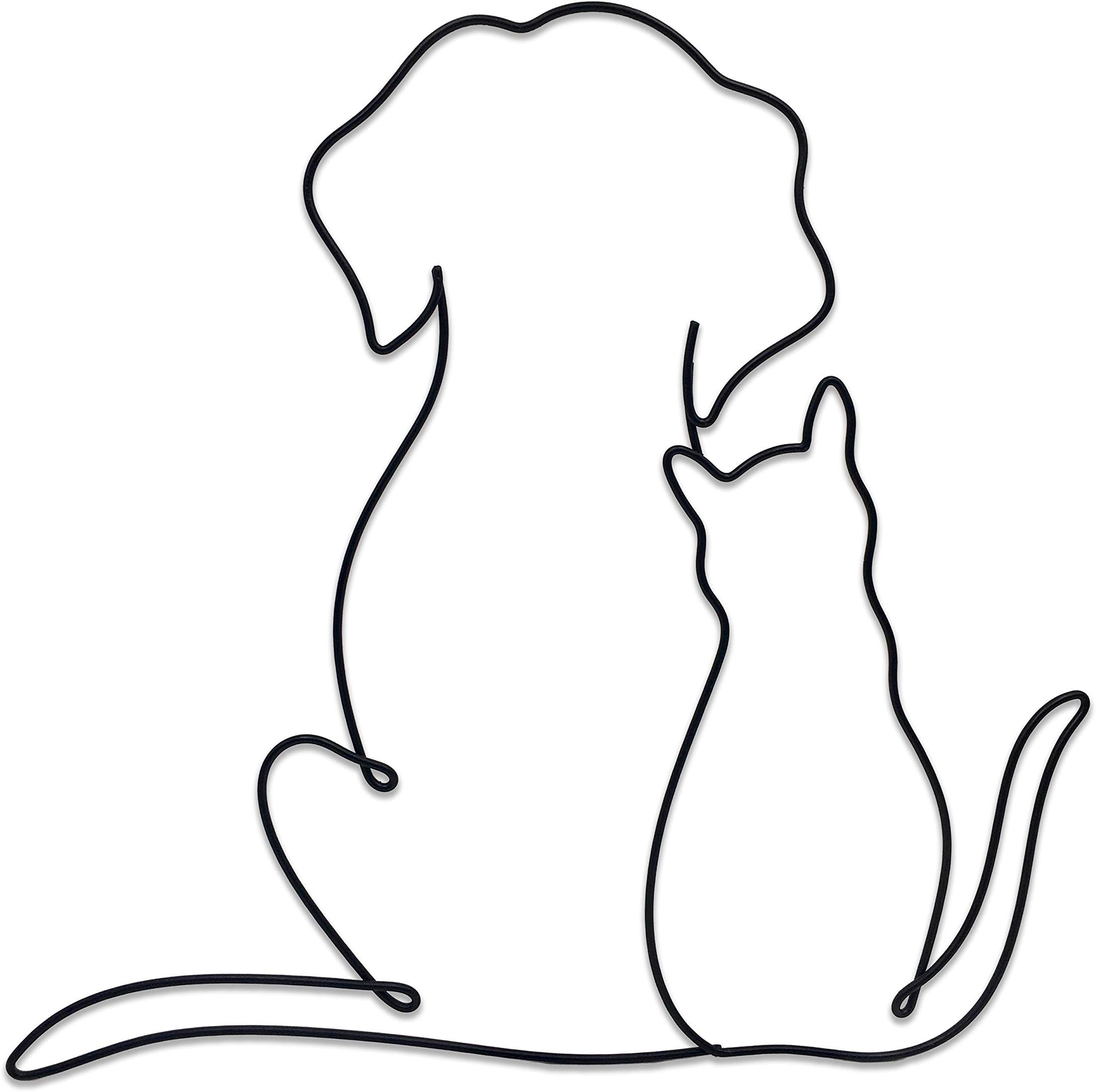 Matani Metal Dog Wall Decor | Dog & Living Room Wall Art | Minimalist Room Decor (Sleeping Labrador) (Love)