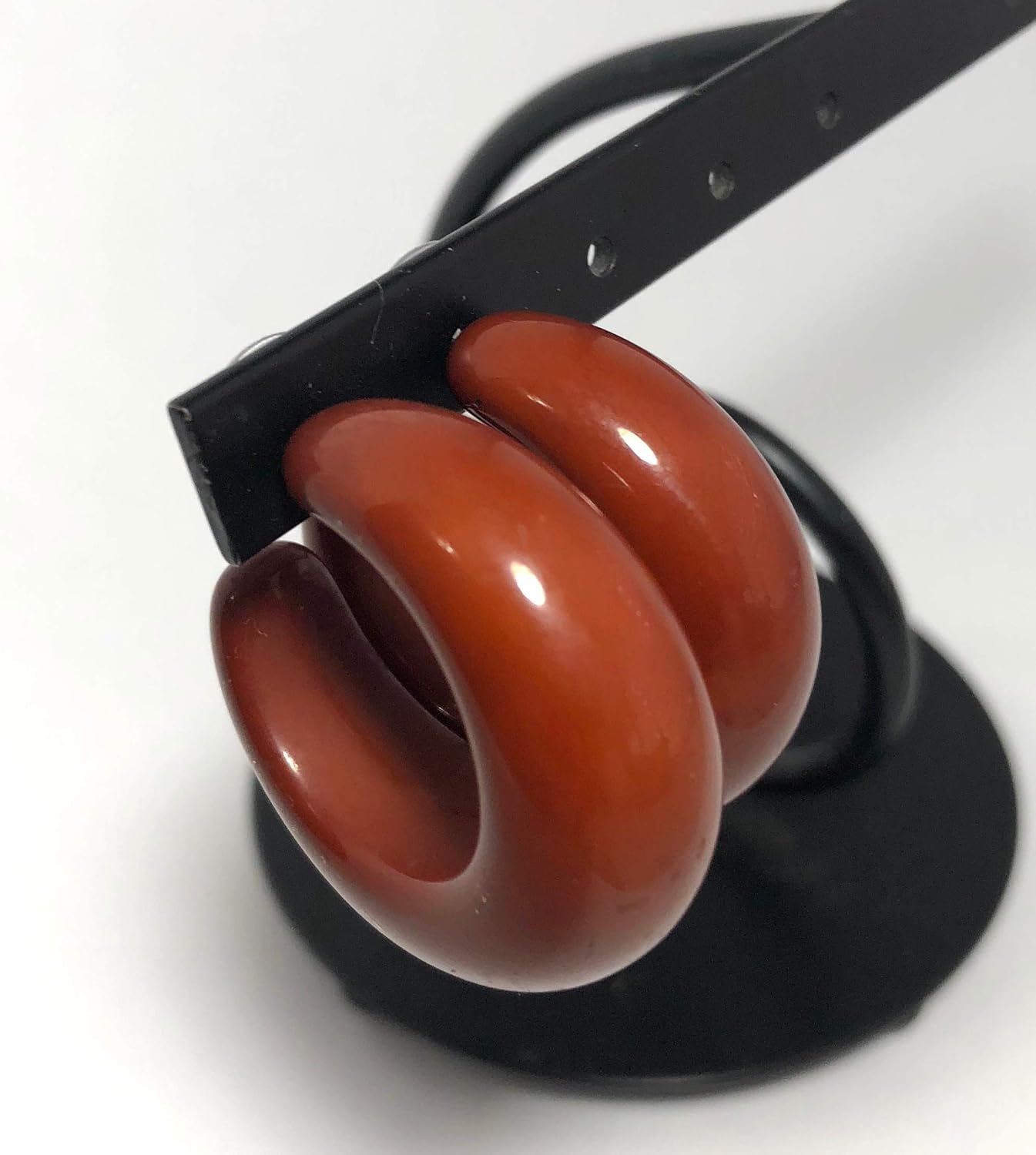 Brown Chunky Lucille Lucite Hoop Earrings - LUC-BR-1