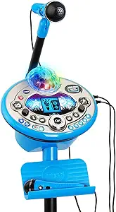 VTech Kidi Star Karaoke Machine Deluxe, 2 Microphones with AC Adapter, Blue