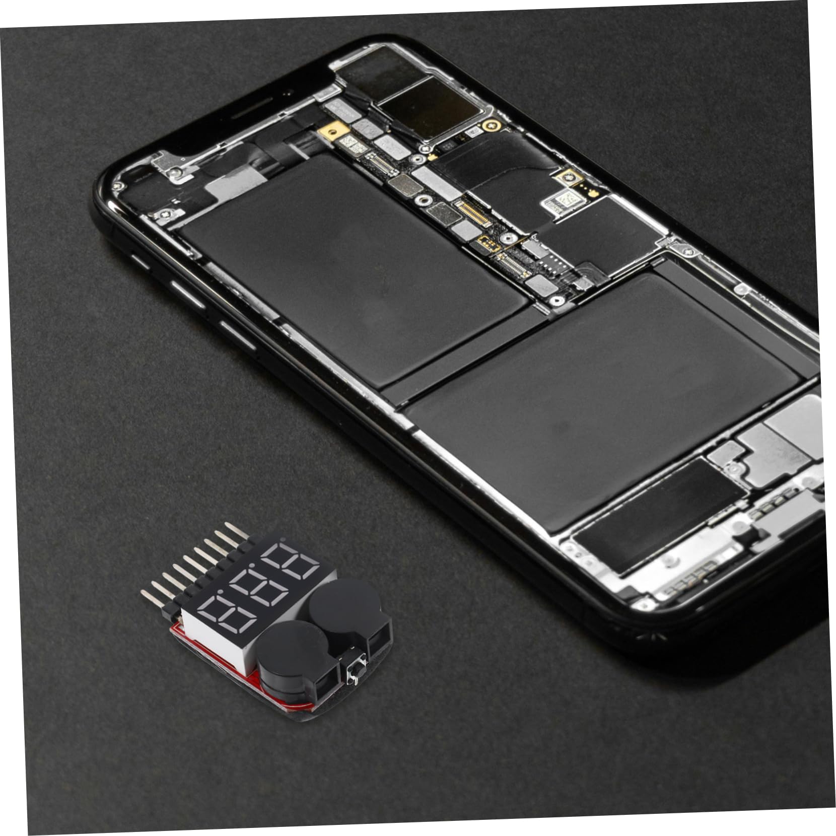 DIYEAH Lithium Ion Battery Tester with Buzzer Alarm Digital Capacity Check for Batteries Low Voltage Alert Lightweight Voltage Tester for Monitoring Battery Power