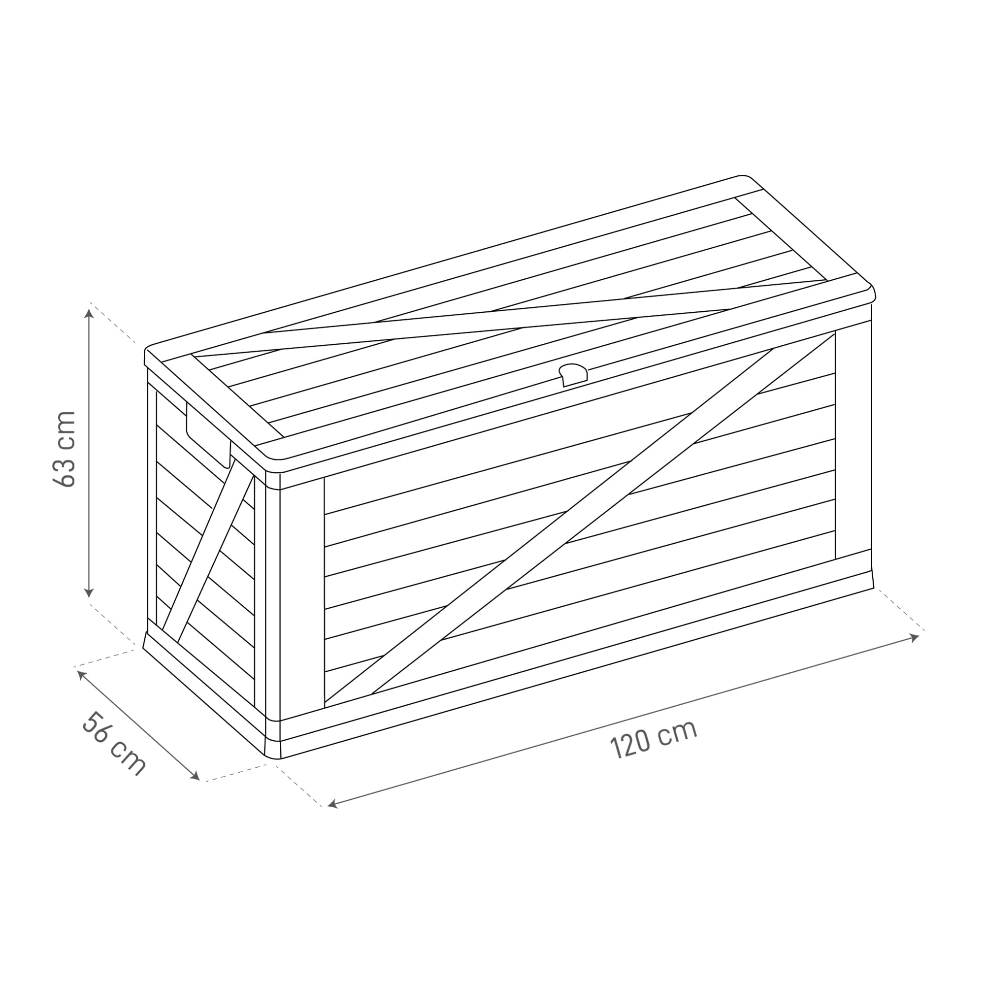 Toomax Skrzynia na poduszki Multibox Wood 420, szara